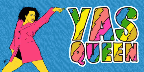 Yas Queen Rainbow Text GIF - Yas Queen Rainbow Text Yas GIFs