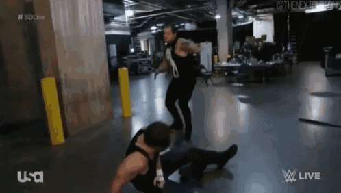 a wrestling match is being broadcasted on usa