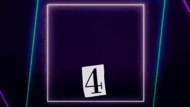 square celebrating level 4 is displayed on a purple background