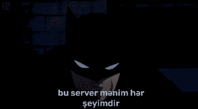 a picture of batman with the words bu server manim har seyimdir