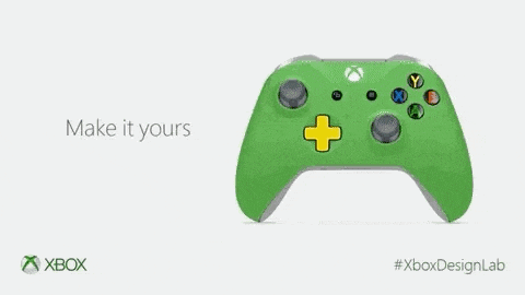 a blue xbox controller with the words make it yours