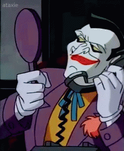 Admiring Himself - Joker GIF - Joker Mirror Admiring GIFs
