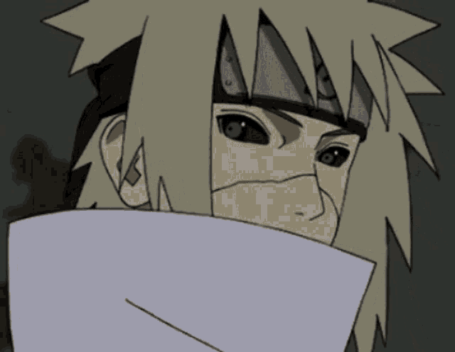 a close up of a cartoon character 's face
