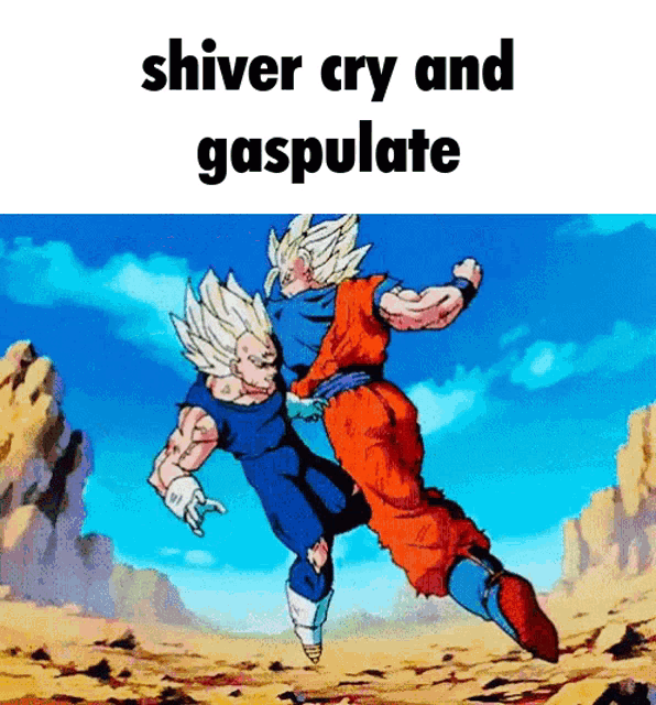shiver cry and gaspulate is written on a picture of a couple of cartoon characters