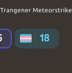 a drawing of a pink and white star with the words " transformer meteorstrike " written on it