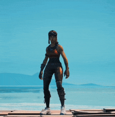 a woman in a military outfit stands in front of a body of water and mountains