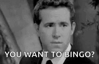a man in a suit and tie is asking , `` you want to bingo ? ''