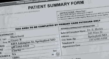a piece of paper that says attending physician on it