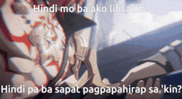 a picture of a man with the words hindi mo ba ako lilisanin