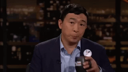 Andrew Yang Cup GIF - Andrew Yang Cup Drink GIFs