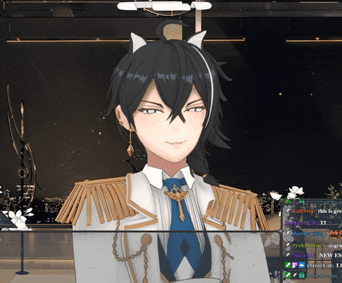 a screenshot of a video game shows a man with horns and a tie