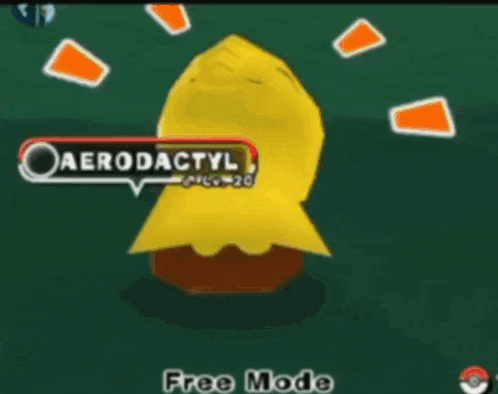 a screenshot of a video game that says aerodactyl