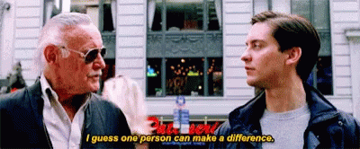 One Person Can Make A Difference Stan Lee GIF - One Person Can Make A Difference Stan Lee Peter Parker GIFs