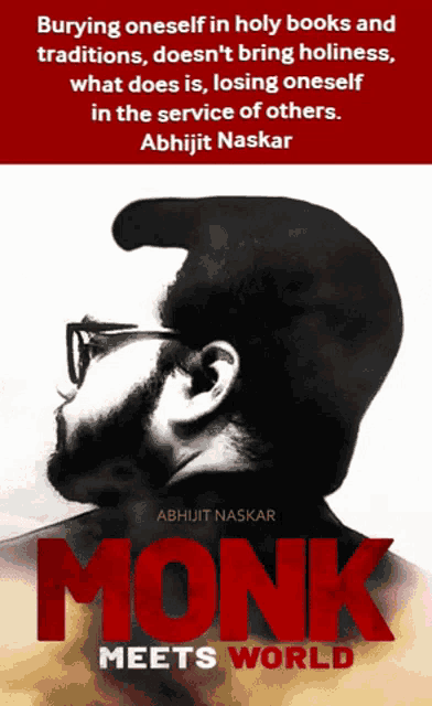 monk meets world by abhijit naskar is a book about losing oneself in the service of others