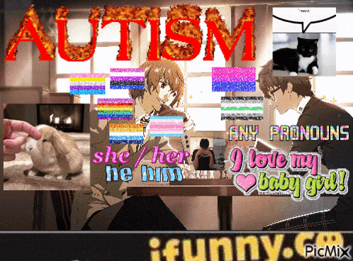 a collage of images with the word autism in the middle