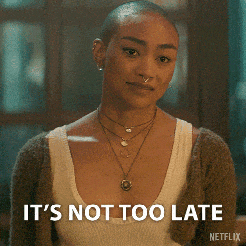 a woman with a shaved head says it 's not too late on netflix