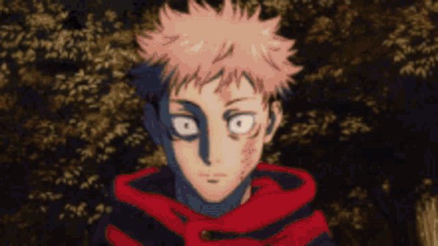 a close up of a cartoon character 's face with a shadow on his face