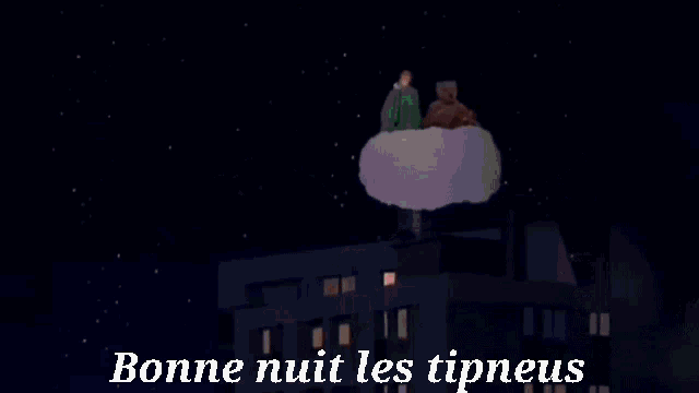 a picture of a teddy bear with the words bonne nuit les tipneus on it