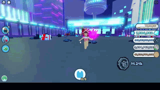 a screenshot of a video game with the number 14.24k