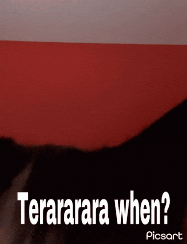 a red background with the words terararara when written on it