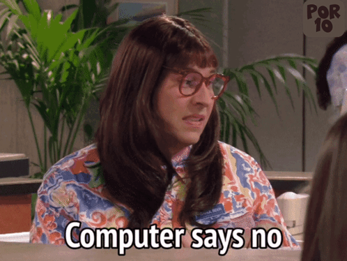Computer Says No Carol Beer GIF - Computer Says No Carol Beer No Way GIFs