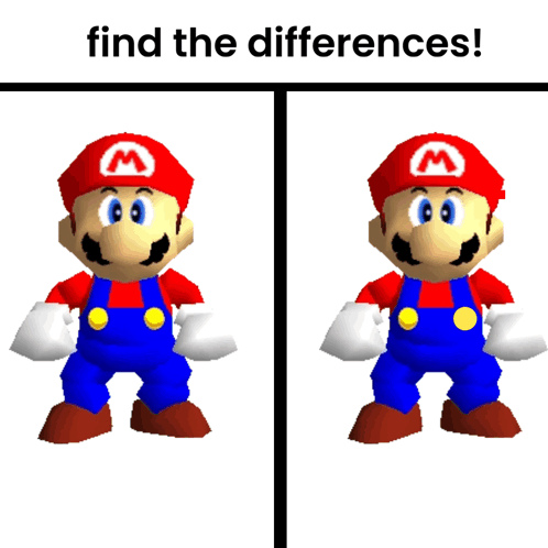 Spot The Difference Mario GIF