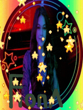 a picture of a girl with the name fona in the corner