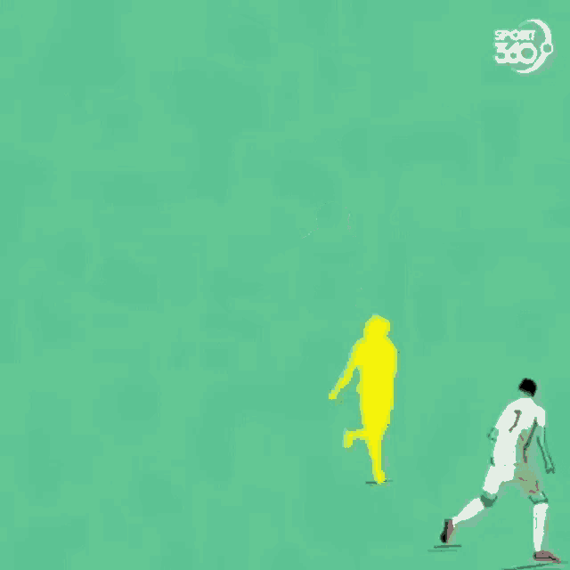 a soccer player is kicking a soccer ball on a green field .