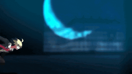a pixel art of a person running with a sword in their hand