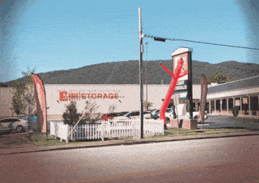 a building with a sign that says storage on it