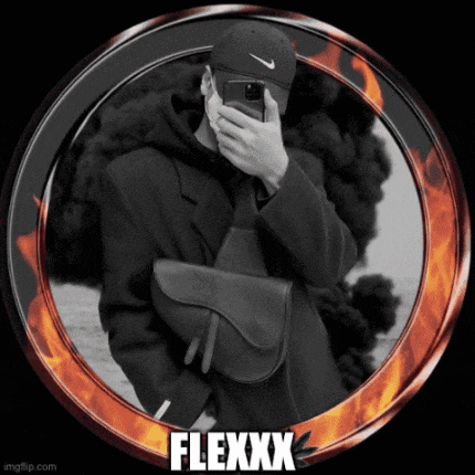 a man taking a picture of himself with the name flexxx on it