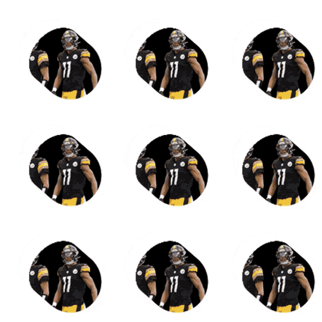 a picture of a football player with the number 11 on it