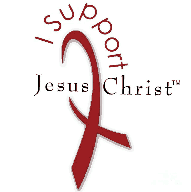 a logo that says i support jesus christ on it