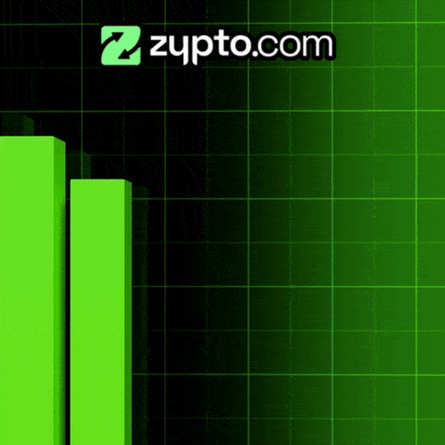 a green bar graph with the words " zupto.com " on top