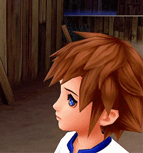 sora from kingdom hearts is wearing a white shirt with blue collar