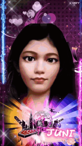 a girl with the name juni on the bottom right
