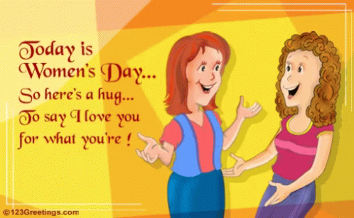 Womens Day Today Is Womens Day GIF - Womens Day Today Is Womens Day Hug GIFs