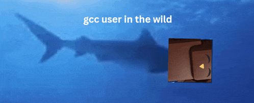 a picture of a shark with the words " ggc user in the wild " below it