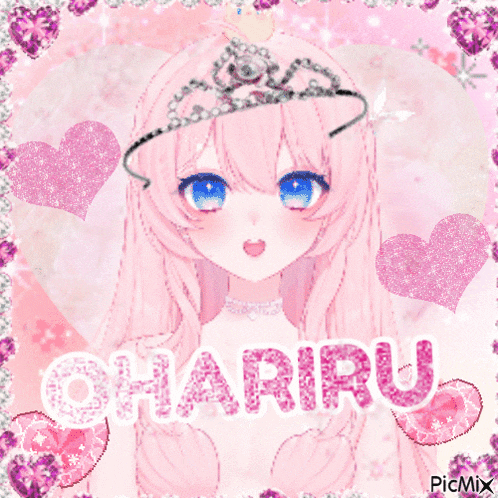 a picture of a girl with the name charru written on it