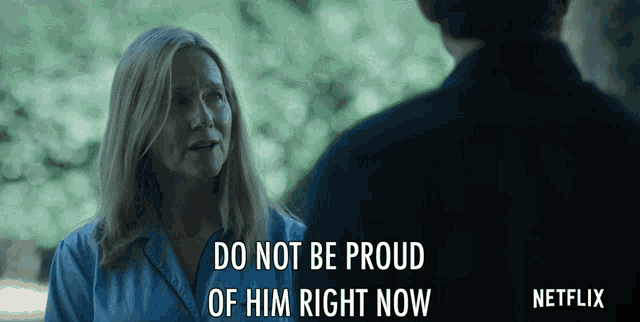 a netflix ad shows a woman talking to a man