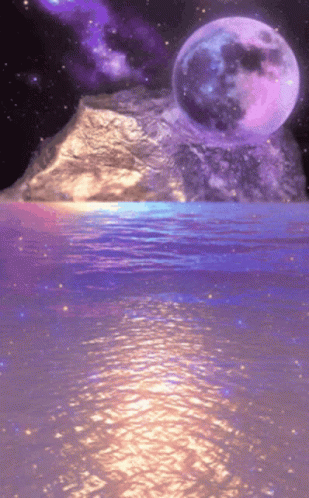 Fantasy Moon And Water GIF - Fantasy Moon And Water GIFs