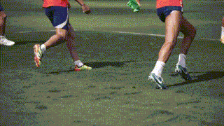 a group of soccer players are playing soccer on a field .