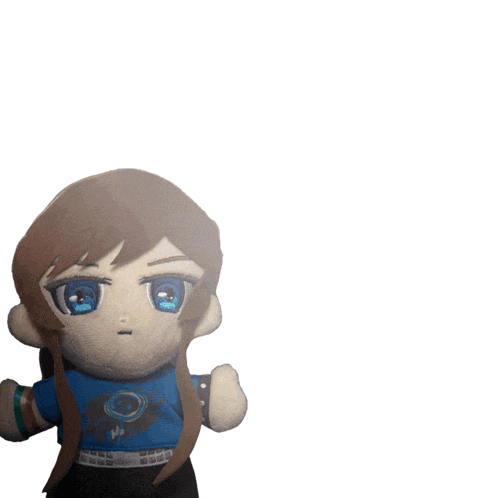 a stuffed doll with a blue shirt that says ' jc ' on it