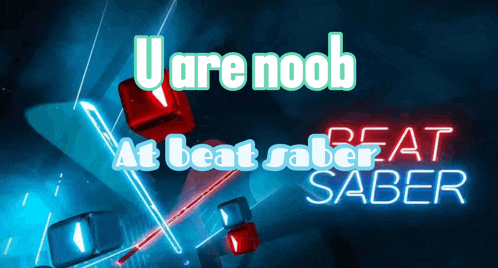 a poster for a video game called beat saber