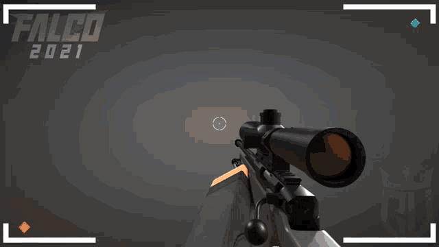a video game called falco 2021 is being played with a sniper rifle