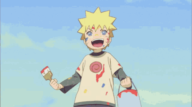 a cartoon character is falling off a building while holding something in his hand