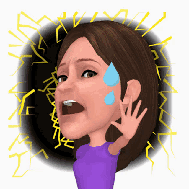 a cartoon of a woman with a tear running down her cheek