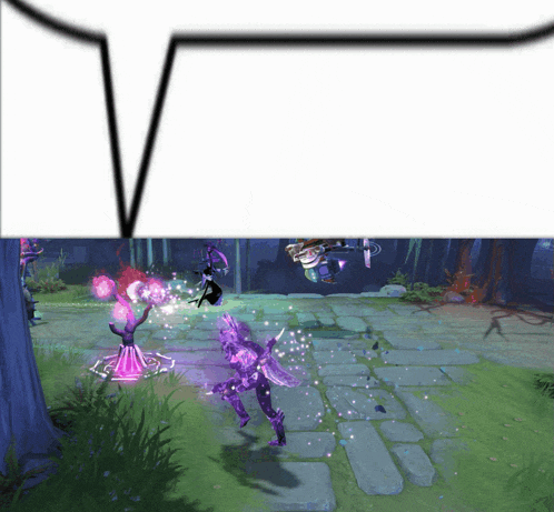 a video game with a speech bubble that says " v "