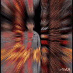a blurry picture of a person in a tunnel with the words inshot on the bottom left