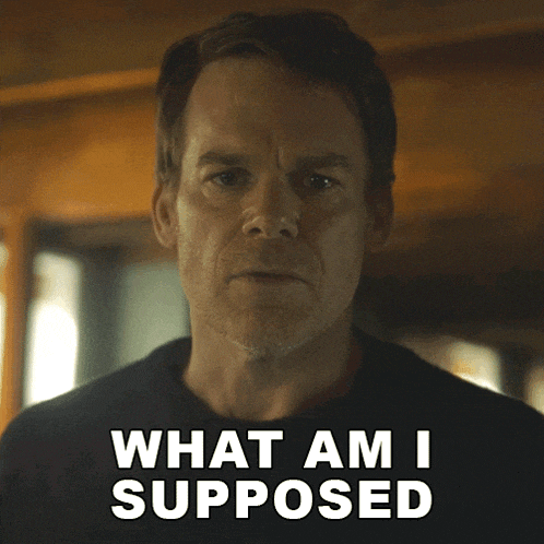 a man says " what am i supposed " in a dark room